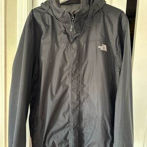 The North Face Black Raincoat Lightweight Waterproof Hooded